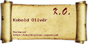 Kobold Olivér névjegykártya