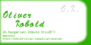 oliver kobold business card